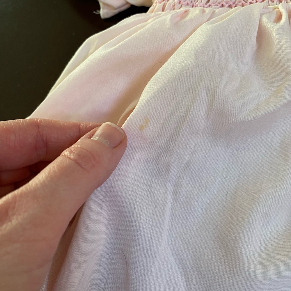Polly Flinder Hand Smocked vintage pink dress prairie sheep - Picture 2 of 10